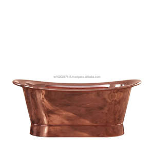 Bañera de cobre hecha a mano para un diseño interior de baño y spa artístico, durabilidad, comodidad, estilo, elegancia y acabado premium. - Product Image 1