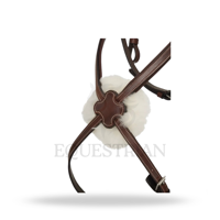 Bridon d'équitation anglais GRACKLE BRIDLE HAVANA SILVER taille complète pour le contrôle du saut d'obstacles