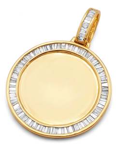 Memory Jewelry 925 Silver Gold Plated Hip Hop Picture Pendant Iced Out Custom VVS Moissanite Pendant Round Shape Photo Charms - Product Image 1