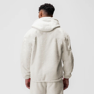 Custom Made Hoodie <b>Men</b> <b>Sherpa</b> Fleece Heavy Weight Fabric Embroidery Logo Pullover Long Sleeve Hoodie Supplier - Product Image 4
