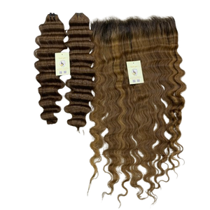 ผมมนุษย์แท้เวียดนามแบบดิบผมไฮไลท์13X6เอชดีลูกไม้ด้านหน้ามีสารฟอกขาว - Product Image 1