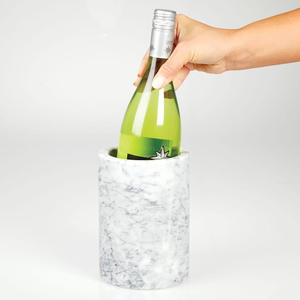 Marble Ice Bucket for Beer Wine Chiller with Double Wall Vacuum Insulated <b>LED</b> <b>Lighted</b> Tongs for Party Use - Product Image 3