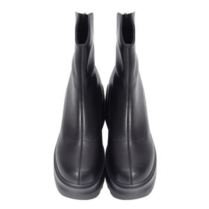 Bottines à plateforme en cuir véritable pour femmes Ann'S, talon épais de 9 cm, fermeture éclair, antidérapantes, hiver, vente en gros - Product Image 5