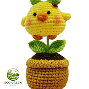 Handmade Crochet Potted Plant Animal Doll Cute Knitted Plush Ornament Emotional Support <b>Gift</b> for <b>Friends</b> - Product Image 4