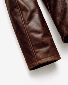 Veste en cuir véritable marron pour homme avec col en fausse fourrure, col rabattable, coupe classique, coupe-vent, style décontracté d'hiver - Product Image 6