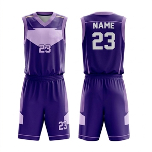 Ensemble de maillots de basket-ball sublimés personnalisés, col en V, sans manches, évacuation de l'humidité, noir, rouge, blanc, numéro 23, vêtements de sport unisexes pour adultes - Product Image 5