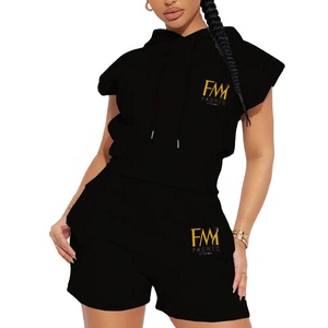 Conjuntos de dos piezas de verano de talla grande duraderos para mujer Ropa informal a prueba de viento ecológica con color y logotipo personalizados - Product Image 1