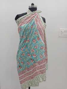 Pareo de algodón 100% puro, estilo bohemio, ligero, para la playa, pareo de verano, ecológico, hecho a mano. - Product Image 6