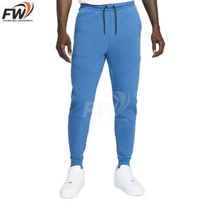 Pantalon de jogging décontracté personnalisé de haute qualité en coton lavé avec taille élastique, coupe large pour homme - Product Image 1