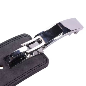 Leather <b>Weight</b> Lifting Belt Adjustable Waist Support Buckle Closure Strength Training Gym Belt Unisex - Product Image 4