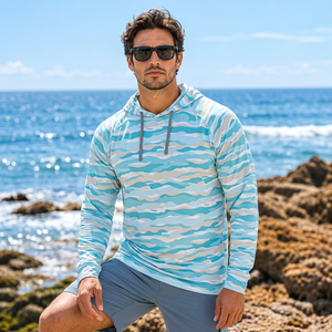 Hoodie de pêche pour homme UPF 50, vêtements de sport, articles de pêche - Product Image 2
