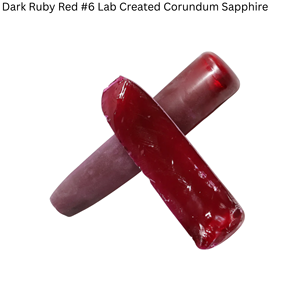 Rouge rubis foncé # 6 boules de saphir corindon synthétique créé en laboratoire, fusion flamme simulée, 100 grammes - Product Image 1