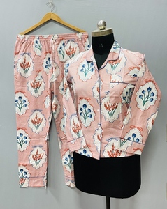 Conjunto de Pijama Floral de Algodón para Mujer, Talla Grande, Ropa de Dormir, Conjunto de Pijama para Damas de Honor - Product Image 1