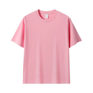 Camiseta Infantil al por Mayor, Unisex, de Manga Corta, Oversize, de Color Sólido, 100% Algodón, 230G, con Logotipo Bordado Personalizado OEM - Product Image 3