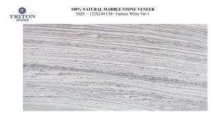 Revêtement mural en pierre de marbre 100 % naturel, blanc fantaisie, pour cuisine moderne, escalier extérieur, salle à manger extérieure, atelier, villa. - Product Image 3