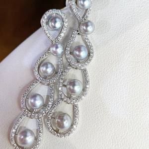 Pendientes de Perlas de Agua Dulce de Plata de Ley S925 de Fábrica de Origen para Mujer, Luz Intensa, Casi Impecables, Diseño sin Agujeros - Product Image 4