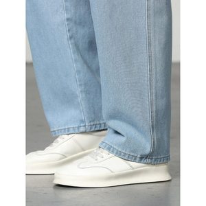 Pantalones Vaqueros Cargo de Mezclilla Azul Claro con Múltiples Bolsillos, Estilo Vintage Retro, Tendencia Moderna de Moda Urbana, Prenda Inferior Transpirable - Product Image 5