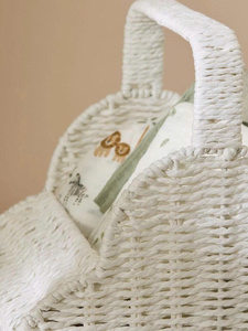 Eco-Friendly Wicker <b>Basket</b> for Kids Room Handcrafted <b>Storage</b> <b>Basket</b> for <b>Toys</b> Laundry Nursery and Playroom - Product Image 4