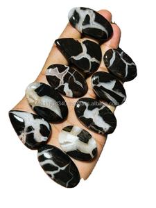 Beau Cabochon en vrac Septarian noir fait à la main prix de gros pierre précieuse en cristal naturel pour la fabrication de bijoux accessoire - Product Image 2