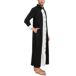 Cumbre Sports Venta al por Mayor de Túnicas Islámicas Negras de Alta Calidad, Jubba Kuwaití, Thobe Largo para Hombre, Thawb Musulmán para Hombre, Estilo Saudí y Dubái - Product Image 2