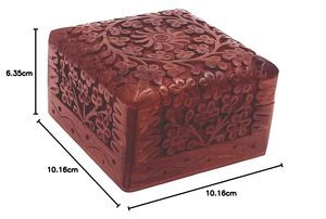 Vintage Style Wooden Jewelry Box Handmade Decorative <b>Storage</b> <b>Chest</b> For Rings And Necklaces By AALIYAN IMPEX - Product Image 6