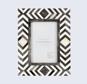 Marco de fotos con incrustaciones de hueso Marco de fotos de diseño clásico Forma rectangular Incrustaciones de hueso MDF más vendidas - Product Image 6