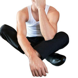 Débardeur sans manches de style actuel, sur mesure, respirant, couleur unie, en coton, grande taille, pour homme - Product Image 4