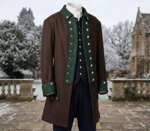 Abrigo Histórico Cruzado para Hombre, Mezcla de Lana, Reversible, Cuello Alto, Reproducción Americana, Estilo Revolucionario - Product Image 2