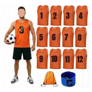 Lot de chasubles d'entraînement de football pour équipes, légères, respirantes, avec cordon de serrage - Product Image 1