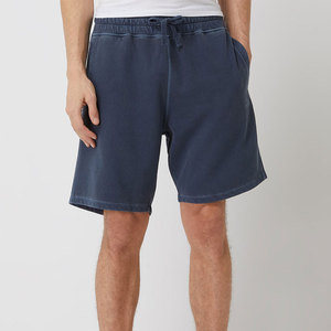 Pantalones Cortos Casuales Personalizados para Hombre, de Poliéster Sólido con Lavado Ácido, con Bolsillos, Cintura Elástica Transpirable y Cordón Ajustable, Ligeros para Verano - Product Image 1