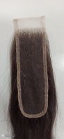 Closure en dentelle HD 2x6 pour cheveux indiens, lisses, vierges Remy, noirs naturels doux
