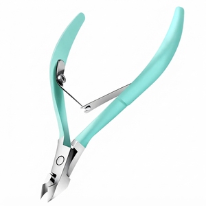Coupe-ongles en acier inoxydable vert menthe personnalisé avec des poignées ergonomiques longues et des lames de précision - Product Image 4