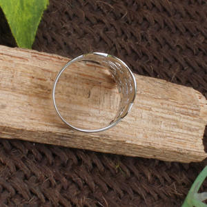 Artisan Handmade 925 Sterling Silver <b>Ring</b> Solid S925 <b>Plain</b> Silver Band Handcrafted Hammered Design Minimalist Fine Jewelry - Product Image 5