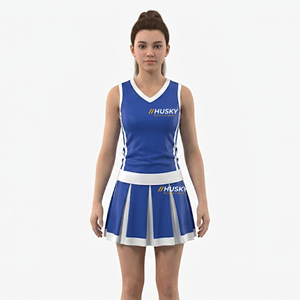 Uniformes de Animadoras Personalizados con Logotipo Frontal Impreso por Transferencia Térmica, Conjuntos Premium para Niñas y Adultas, para Equipos y Competiciones, Colores, Tops y Shorts, 100% - Product Image 5