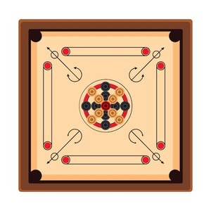 Juego de Mesa Carrom de Madera Maciza Reciclada MDF, Diseño en Relieve, Ecológico, para 4 Jugadores, Precio al por Mayor en India - Product Image 4