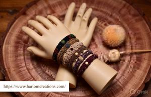 Ensemble de bracelets en macramé faits à la main avec boule de quartz, romantiques, ajustables, bijoux de guérison, cadeau - Product Image 2