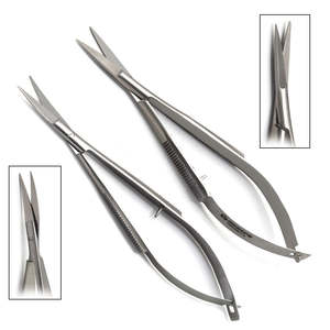 Juego de 2 Tijeras Oftálmicas Manuales de Acero Inoxidable Castroviejo Micro Noyes, Rectas y Curvas, de Dentavex - Product Image 2