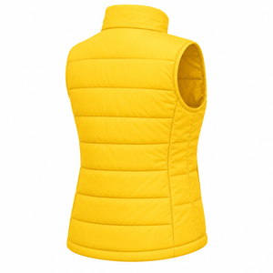 Chaleco Acolchado Térmico Transpirable para Mujer, Estilo Casual, Cuello Alto, Cierre de Cremallera, Sin Mangas, Color Sólido - Product Image 4