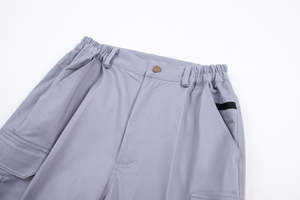 HANO 2024 Nuevos Pantalones de Lona para Mujer con Costuras Decorativas, Cintura Media Elástica, Cordones, Estilo Cargo de Pierna Recta, Ajuste Holgado - Product Image 5