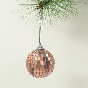 Pink <b>Mirror</b> <b>Ball</b> Christmas Ornament Modern Decor Durable Metal Finish - Product Image 2