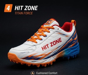 Calzado Deportivo HIT ZONE para Torneos de Cricket, Premium, Ligero, de Alta Calidad, Duradero, con Doble Costura y Excelente Agarre - Product Image 3