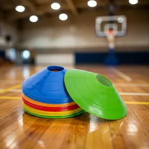 Cono de entrenamiento deportivo multicolor, mini cono tipo platillo para ejercicios de agilidad en fútbol, práctica de fitness y entrenamiento en campo. - Product Image 3