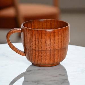 แก้วกาแฟไม้แกะสลักด้วยมือ สไตล์บ้านไร่ แก้วไม้ขัดเงา - Product Image 2