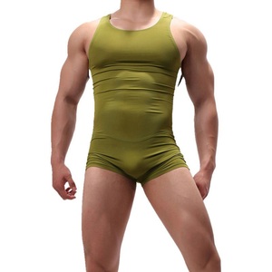Greso Romanl <b>Wrestling</b> <b>Singlet</b> for Adult Men Size Fitted Stretch Compression Suit Lightweight Fast Gear Up - Product Image 2