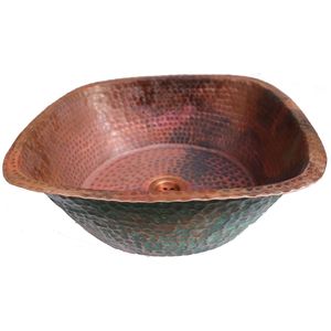 Lavabo Redondo de Cobre, Lavabo Artístico, Accesorio Elegante para Baño, Construcción Decorativa Premium Hecha a Mano - Product Image 6