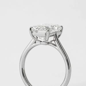 Anillo Solitario de Diamante Cultivado en Laboratorio de 4.00Ct, Corte Brillante, VS1, Oro Blanco de 14K, Certificado IGI, Joyería Fina Clásica para Compromiso o Boda - Product Image 5