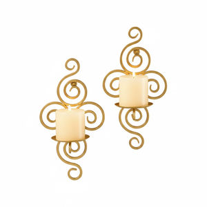 Set Of 3 Golden Iron Wall Sconce <b>Candle</b> Holder <b>Hanging</b> Metal Tealight <b>Candle</b> Holder For Home Decor Living Room Party Wall Accent - Product Image 6