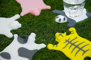 Tapis de sous-verre en silicone de style animal mignon tapis de jeu lavable antidérapant pour café bière tasses à thé accessoires de verres de bar - Product Image 6