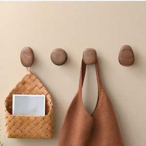 Perchero de Pared Redondo de Madera Ecológico Moderno, Organizador de Abrigos y Sombreros sin Perforaciones para la Entrada del Hogar y el Dormitorio - Product Image 4