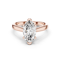 Anillo de Compromiso de Oro de 14k, 18k o 9k con Diamante Marquise de 2 Quilates Cultivado en Laboratorio, Color E, Corte Excelente, Certificado IGI, Elegante Anillo Solitario para Regalo